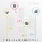 Circle timeline infographics design template with icons