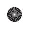 Circle turbine sun lines art swirl logo vector