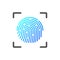 Circle Unique Fingerprint icon design for app