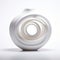 Circle Vase: 3d Rendering Of White Spiral Vase In Nathan Wirth Style