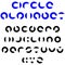 Circle vector alphabet font. Parts of a circle, ring, torus. Geometric English letters