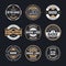 Circle Vintage and Retro Badge Design Collection