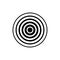 Circle wave. Sound icon. Black effect pulse isolated on white background. Signal radar. Pattern sonar. Vibration line design