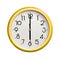 Circle yellow wall clock