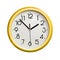 Circle yellow wall clock