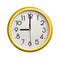 Circle yellow wall clock