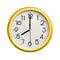 Circle yellow wall clock