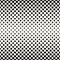 Circles halftone seamless geometric gradient black and white pattern