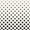 Circles halftone seamless geometric gradient black and white pattern