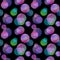 Circles multi-colored neon watercolor seamless pattern. Abstract watercolour background with colorful circles on black