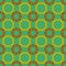 Circles seamless pattern in four colors. Retro textile print