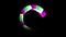 Circling colorful arrows motion graphics with night background