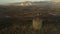 Circling an Old Abandoned Lookout Tower with a Spanish Flag