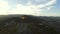 Circling an Old Abandoned Lookout Tower with a Spanish Flag