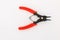 circlip pliers with red handles .