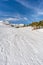 `Circo Glaciar` Cirque glacier covered with snow. Located in the Sierra de Guadarrama, Madrid Community, Spain