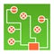 Circuit board flat icon. Electric scheme color icons in trendy flat style. Microchip gradient style design, designed for