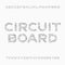 Circuit board font. Vector Alphabet. Digital hi-tech style letters and numbers.