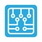 Circuit board semiconductors / electronic circuit flat vector icons for apps and websites Circuit board semiconductors /