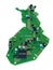Circuit board shape of Finland map isolate on white background