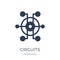 Circuits icon. Trendy flat vector Circuits icon on white background from hardware collection