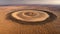 Circular Aerial Drone View Of The Richat Structure Mauritania