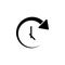 circular arrow and clock icon. Element of web icon for mobile concept and web apps. Isolated circular arrow and clock icon can be