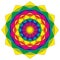 Circular astral geometric pattern mandala colorful colored - mystic background