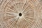 Circular background of rattan texture