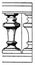 Circular Baluster, supports,  vintage engraving