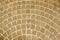 Circular brown brick paving pattern