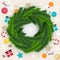 Circular Christmas wreath of pine or fir foliage