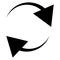 Circular, circle arrow right. Radial arrow icon, symbol. Clockwise rotate, twirl, twist concept element. Spin, vortex pointer.