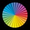 Circular Color Gradient Chart Fan Black