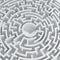 Circular complex grey labirynth maze