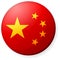 Circular country flag icon illustration / China