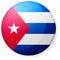 Circular country flag icon illustration / Cuba