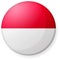 Circular country flag icon illustration / Indonesia
