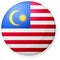 Circular country flag icon illustration / Malaysia