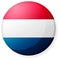 Circular country flag icon illustration / Netherlands