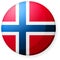 Circular country flag icon illustration / Norway