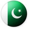 Circular country flag icon illustration / Pakistan