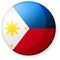 Circular country flag icon illustration / Philippines