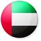 Circular country flag icon illustration / UAE