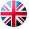 Circular country flag icon illustration / UK, united kingdom, union jack