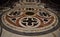 Circular detail, with five other inlaid internal circles, of the floor of the cathedral of Santa Maria in Fiore in Florence.