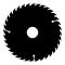 Circular disk icon black color illustration flat style simple image