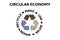 Circular Economy text, make, use, reuse, repair, recycle, paper, wood, textile resources