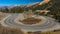 Circular elevated view of Colorado State Highway 550, known as