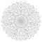 Circular geometric ornament. Round outline Mandala for coloring page